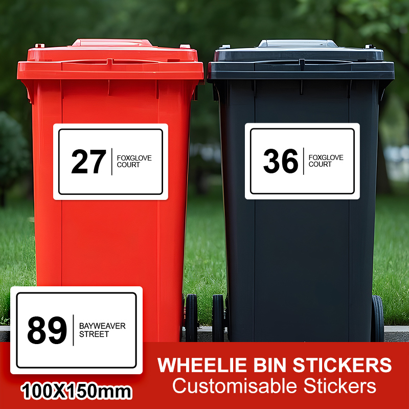 Outdoor Furniture Waterproof - Pegatinas Personalizadas para Contenedores de Basura