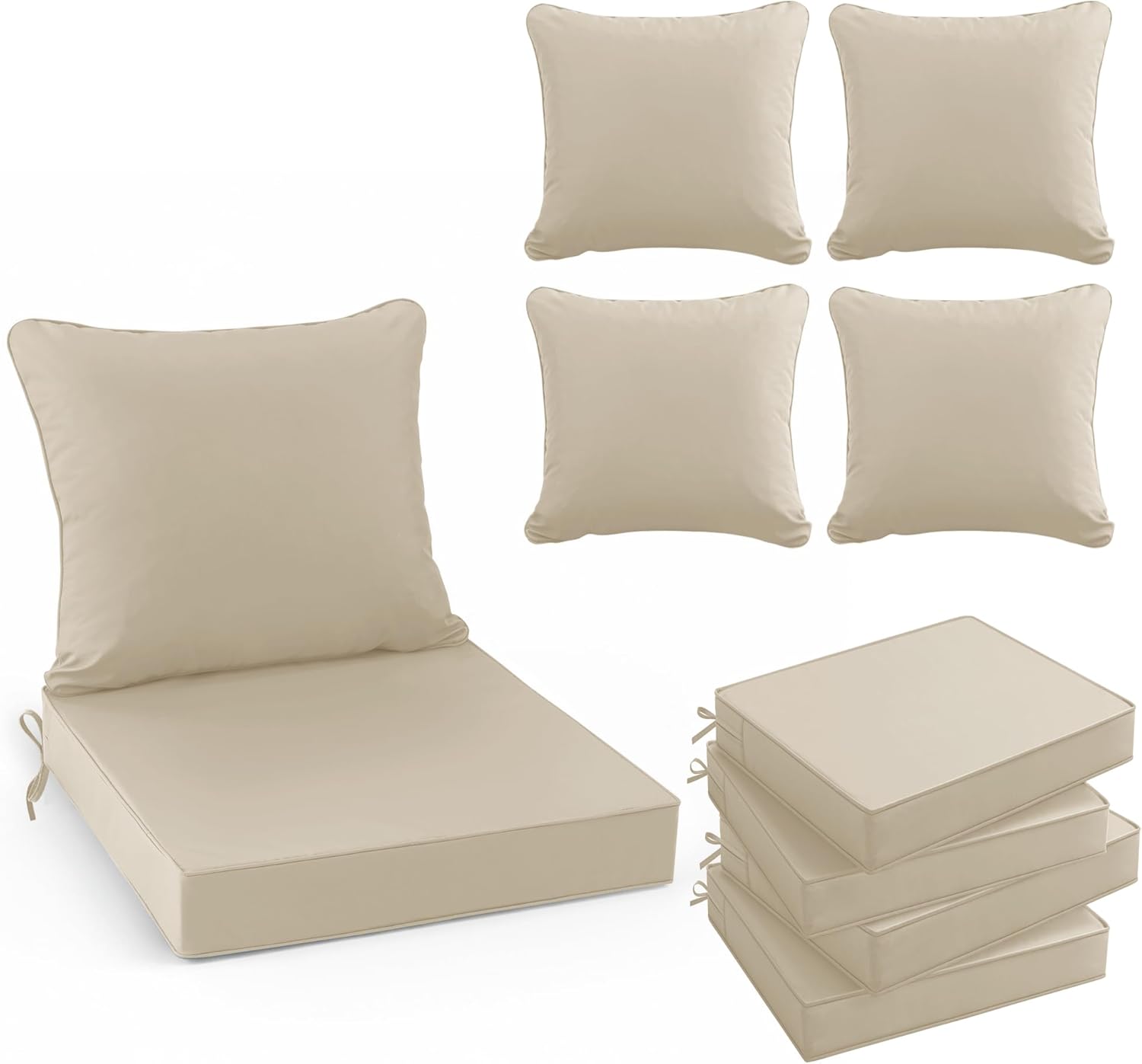 Outdoor Furniture Cushions 24 X 24 - Juego de 4 cojines para sillas