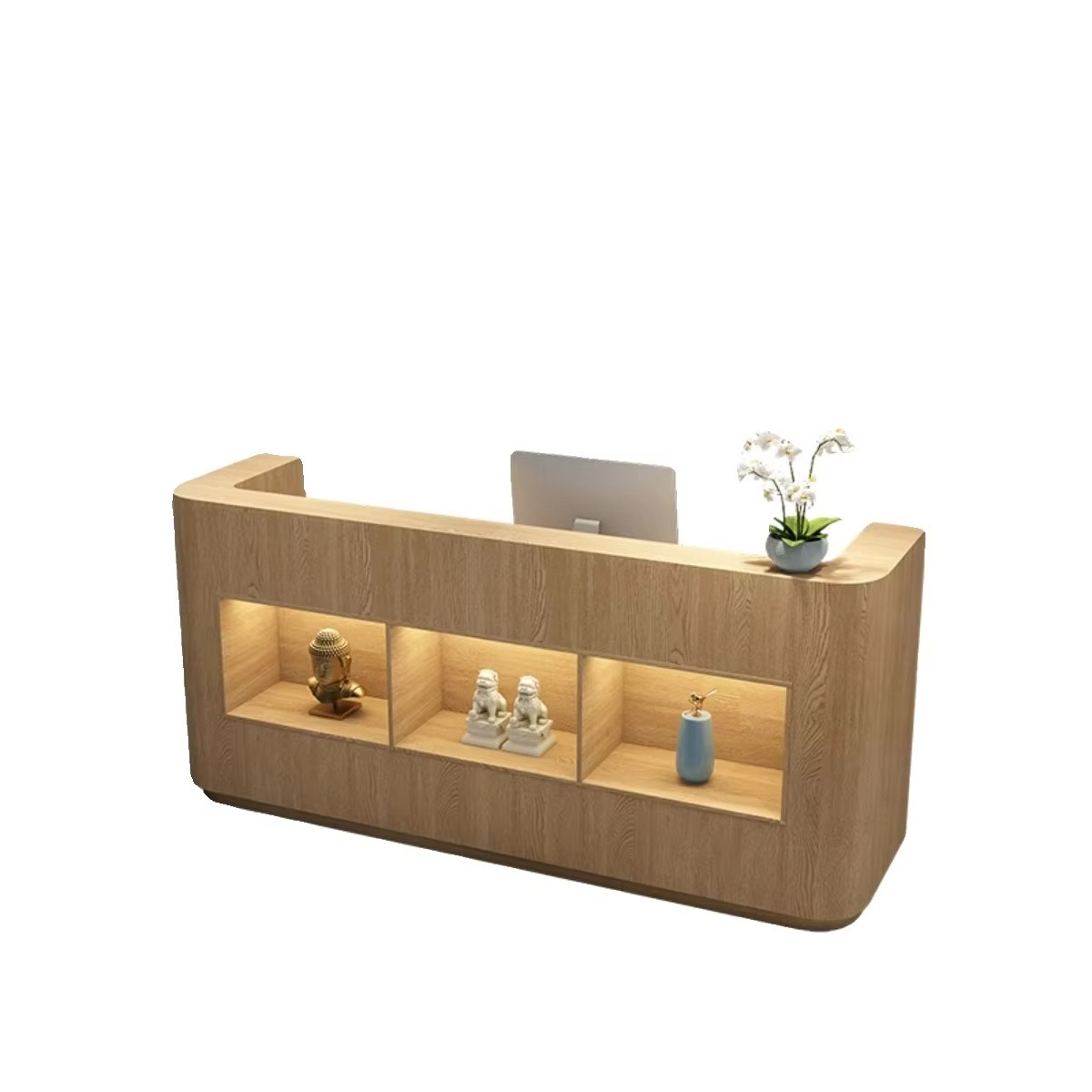 Outdoor Furniture Store - Mostrador de recepción de madera lacado
