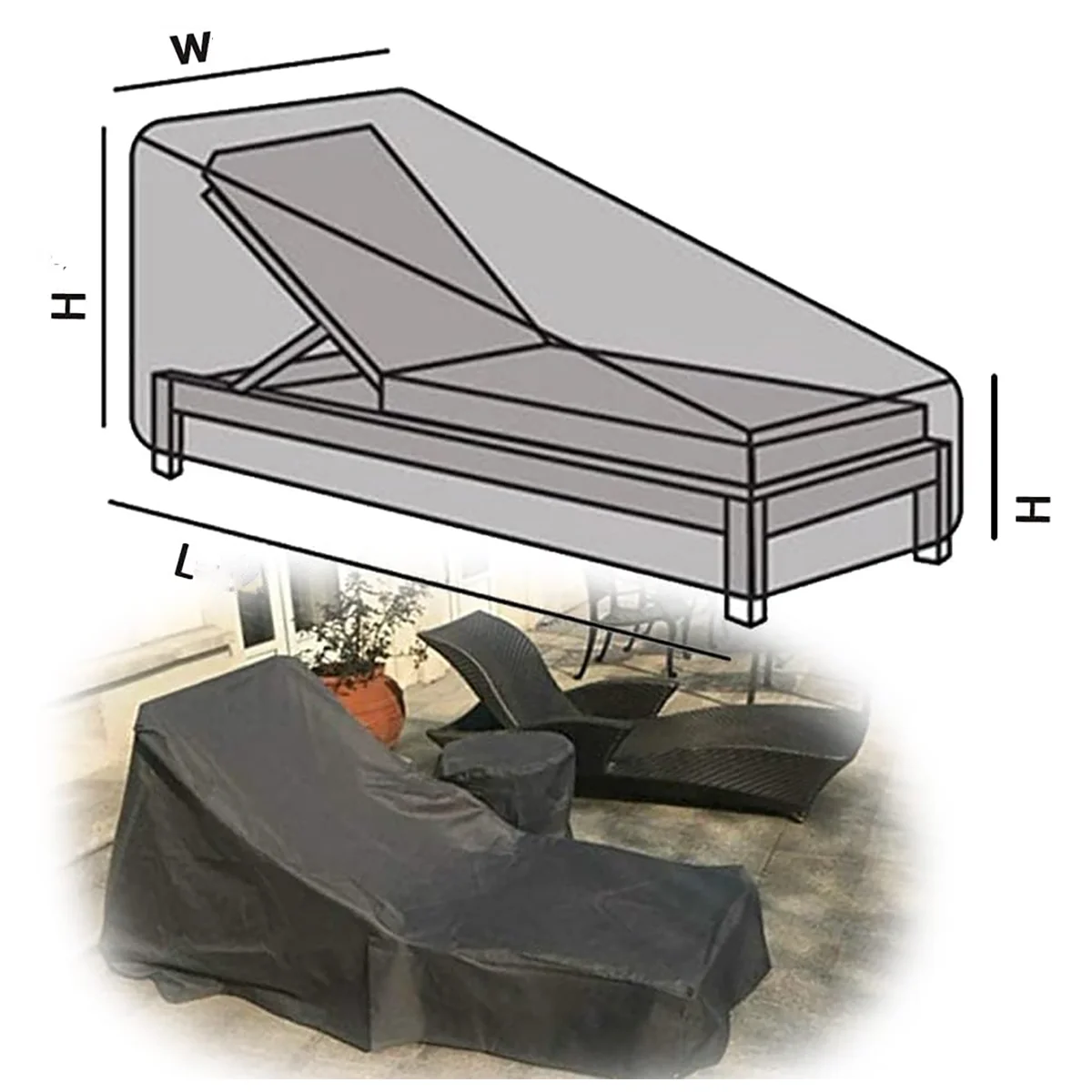 Funda para Tumbona de Tela Oxf - Outdoor Furniture With Covers reseña y precio