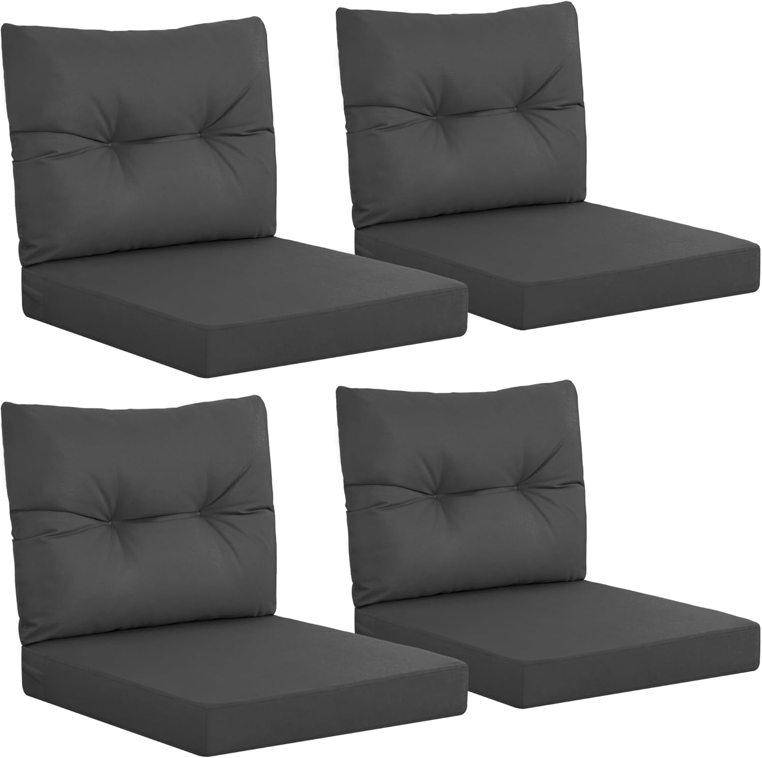Juego de 4 Cojines Gris Oscuro - Outdoor Furniture Cushions 24 X 24 reseña y precio