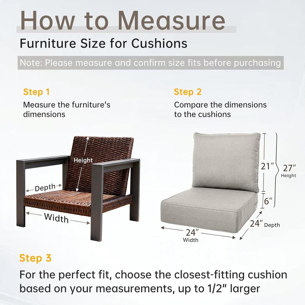 Juego de 6 Cojines Gruesos par - Outdoor Furniture Cushions 24 X 24 reseña y precio