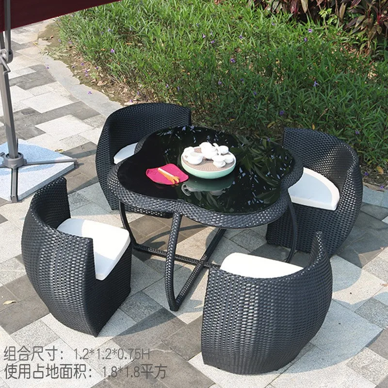 Conjunto de mesa y sillas de r - Outdoor Furniture Store reseña y precio