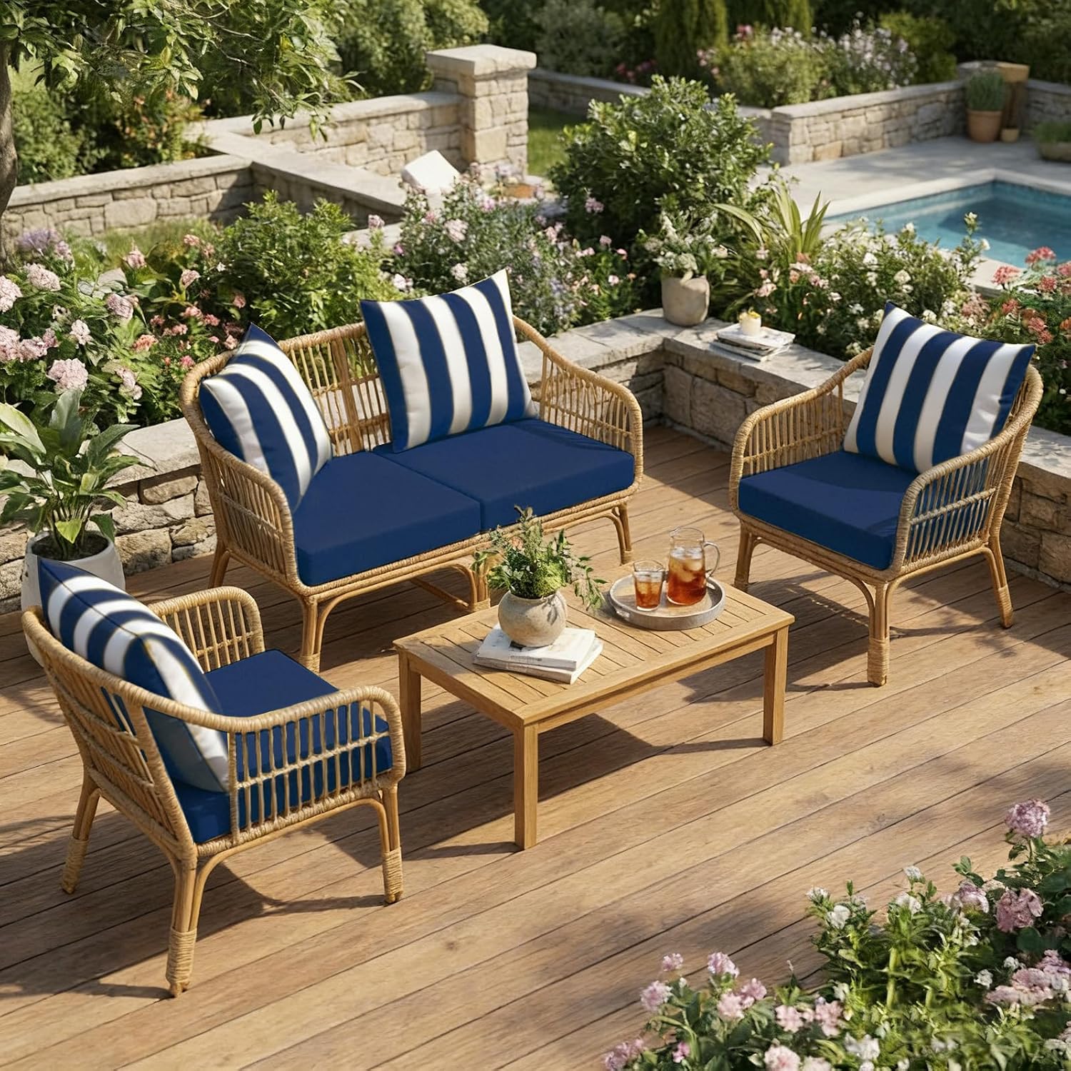 Cojines para Sillas de Exterio - Outdoor Furniture Cushions 24 X 24 reseña y precio