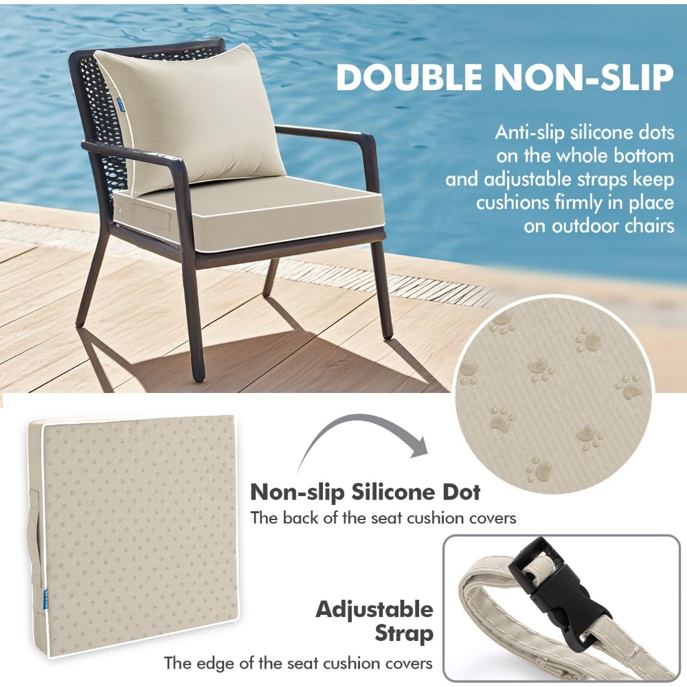 Cojín de Asiento para Exterior - Outdoor Furniture Cushions 24 X 24 reseña y precio
