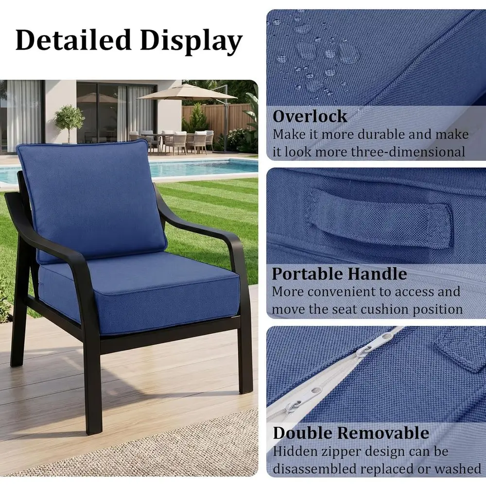 6 Cojines Gruesos para Sillas  - Outdoor Furniture Cushions 24 X 24 reseña y precio