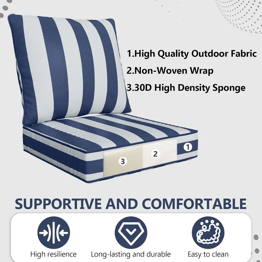 Juego de cojines profundos par - Outdoor Furniture Cushions 24 X 24 reseña y precio