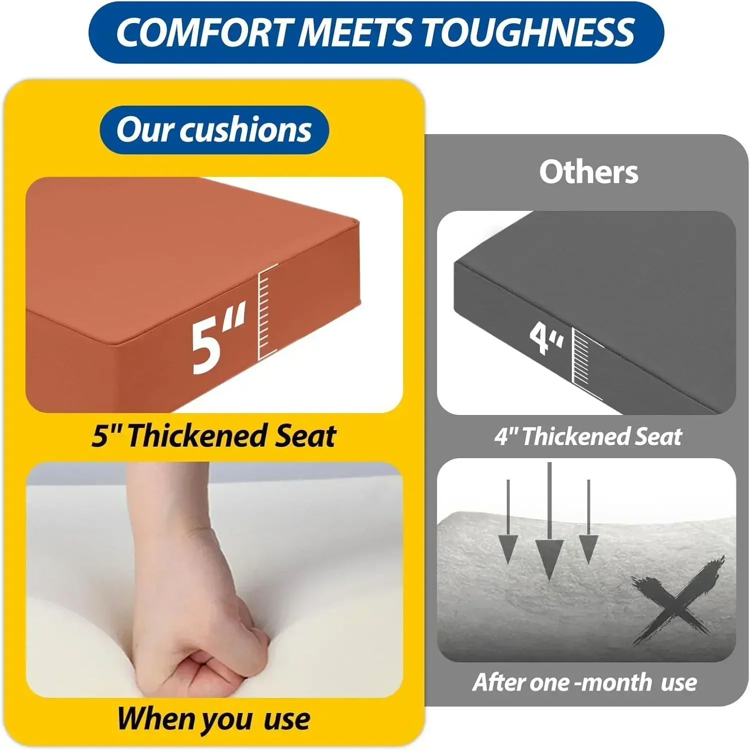 Bestseller[XMSJ] Cojines de As - Outdoor Furniture Cushions 24 X 24 reseña y precio