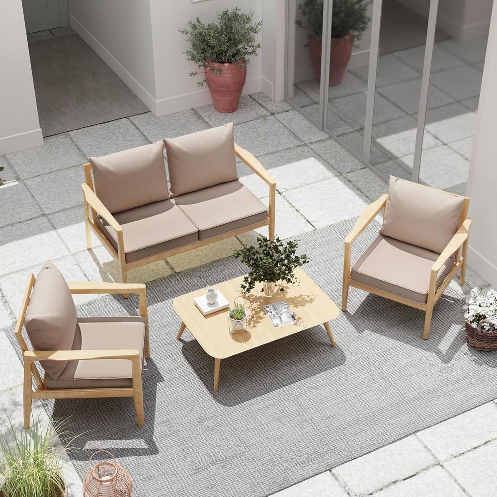 Juego de 4 Cojines para Sillas - Outdoor Furniture Cushions 24 X 24 reseña y precio