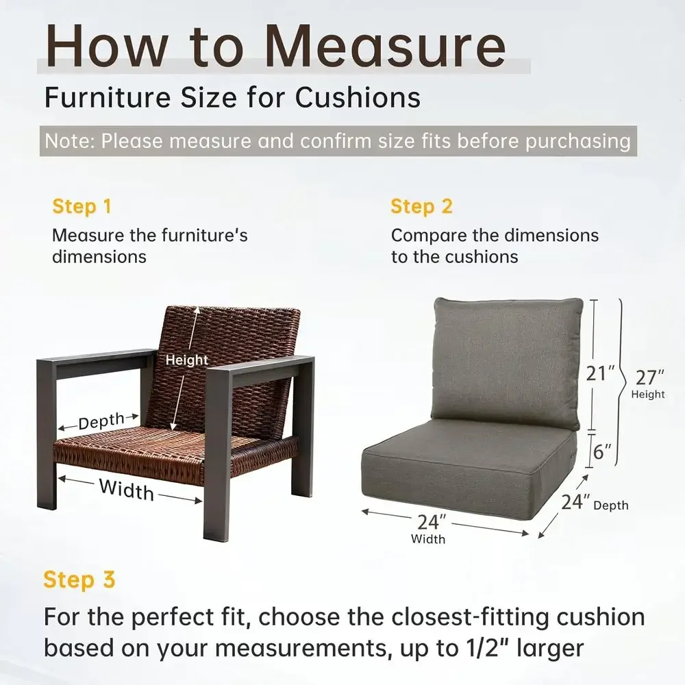 Juego de 6 Cojines Gruesos par - Outdoor Furniture Cushions 24 X 24 reseña y precio