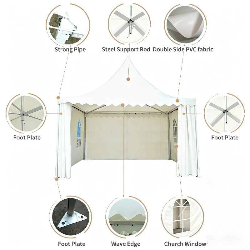 Carpa Pagoda Blanca Personaliz - Outdoor Furniture European reseña y precio