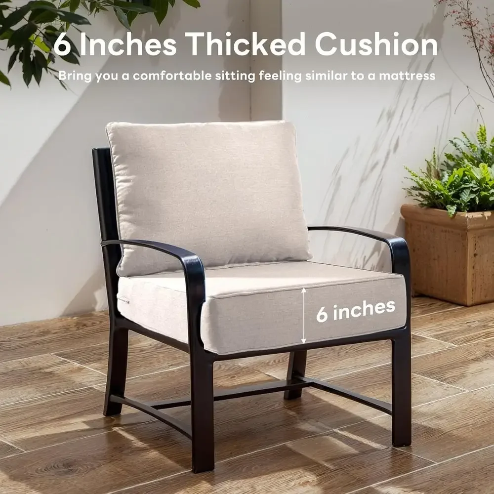 6 cojines gruesos para sillas  - Outdoor Furniture Cushions 24 X 24 reseña y precio